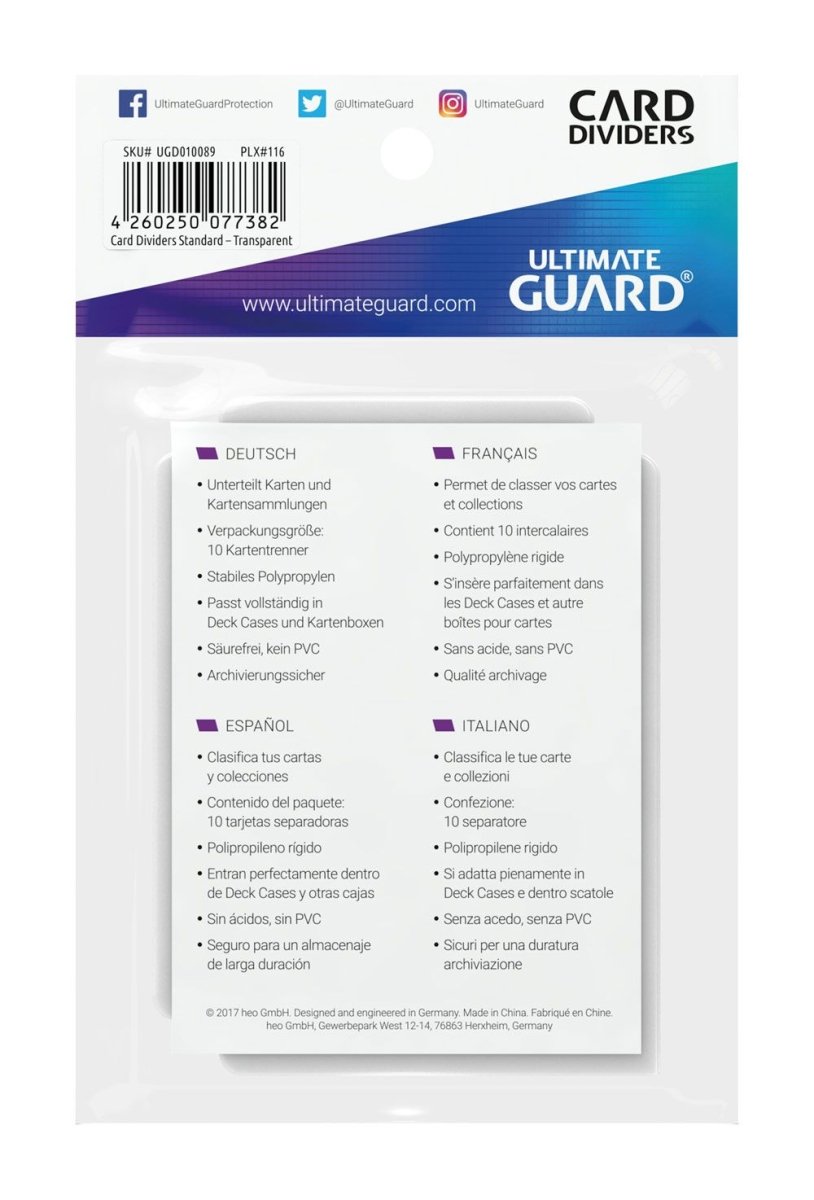 Ultimate Guard Card Dividers Standard Size Transparent (10)-3