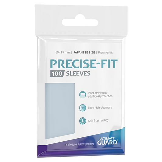 Ultimate Guard - Precise-Fit Sleeves Japanese Size - Transparent 100pk